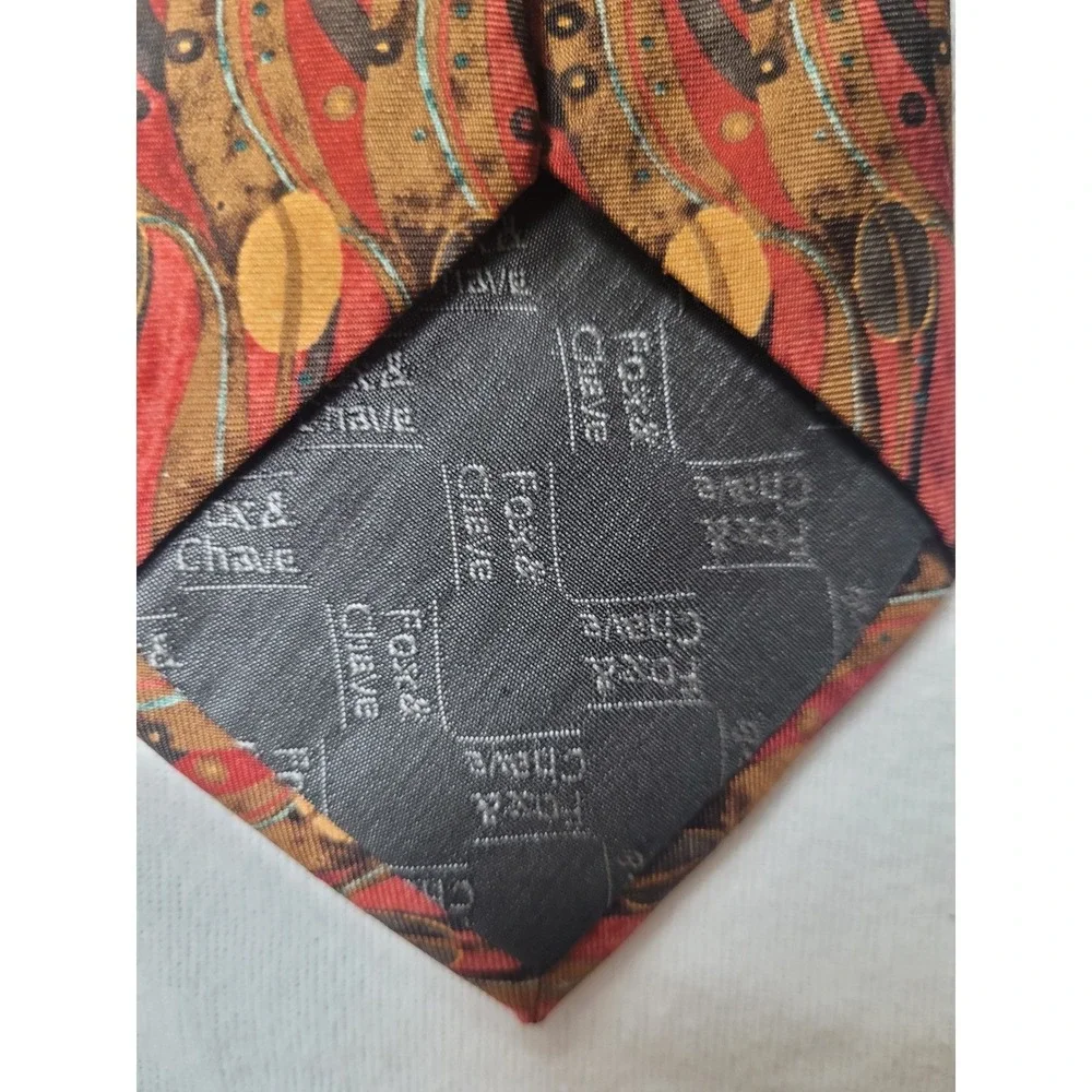 Fox & Chave Handmade in England 100% Silk Necktie Formal‎ Career